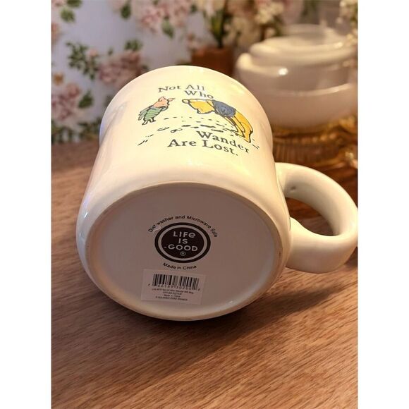 Disney x Life Is Good Winnie the Pooh & Piglet "Not All Who Wander" Coffee Mug - Picture 8 of 8